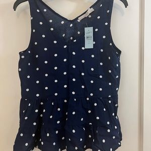 LOFT sleeveless blouse NWT